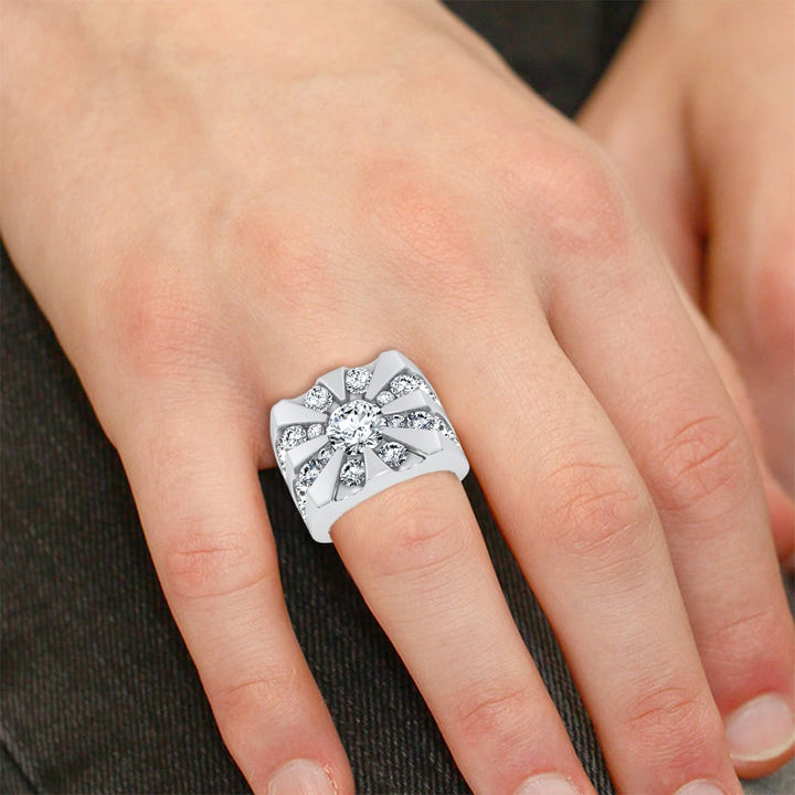 14k 7.00CT Certified Lab Grown Mens Ring
