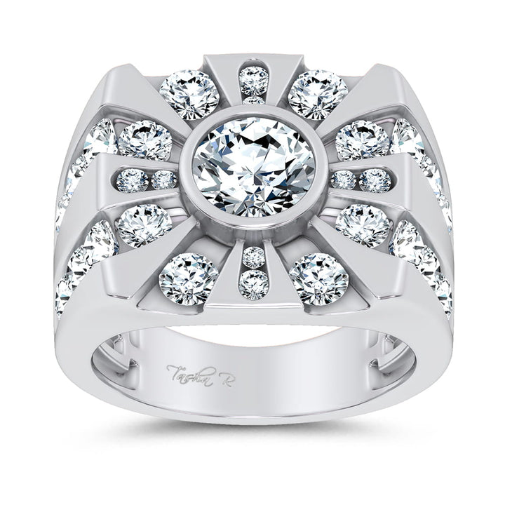 14k 4.49CT Certified Lab Grown Mens Ring
