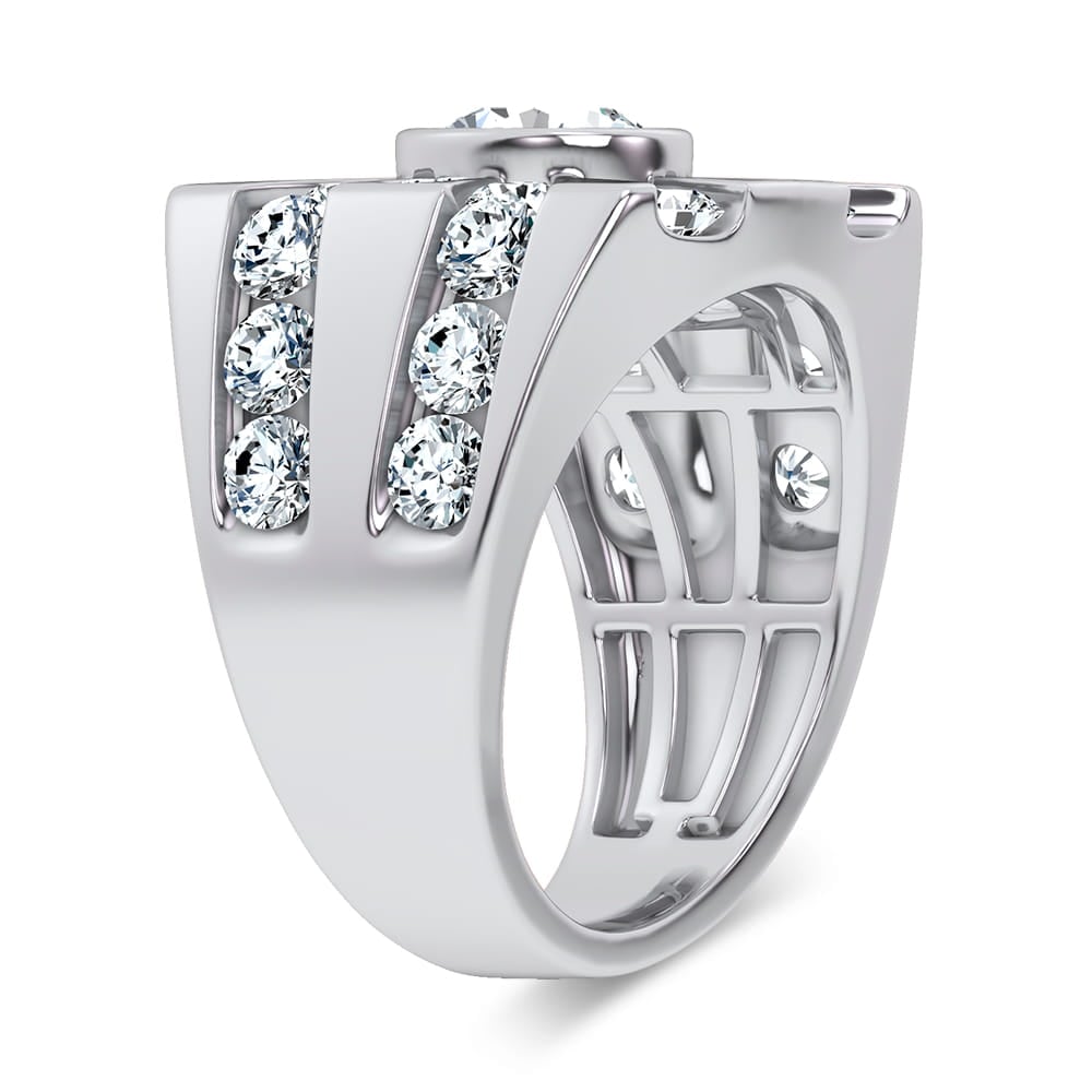 14k 4.49CT Certified Lab Grown Mens Ring