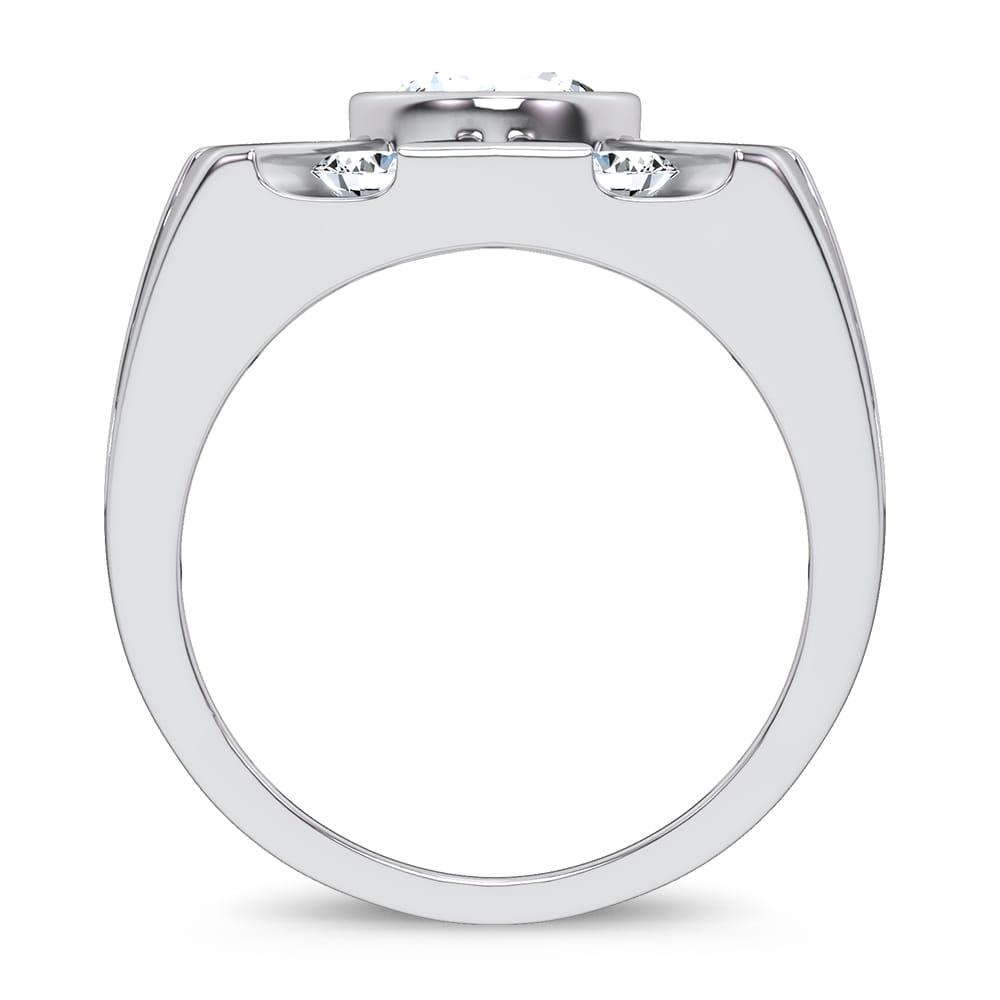 14k 4.49CT Certified Lab Grown Mens Ring