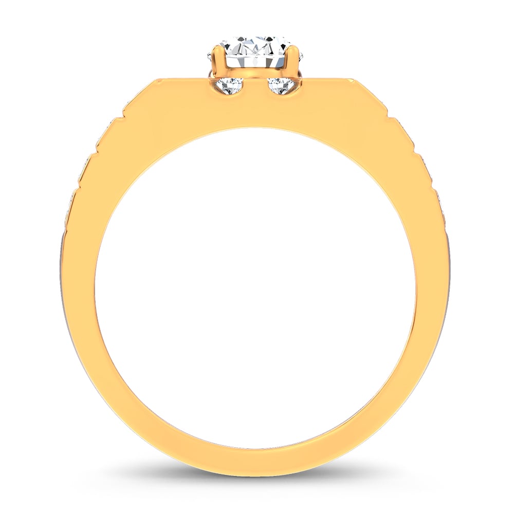 14K 2.25CT Certified Lab Grown Mens Ring