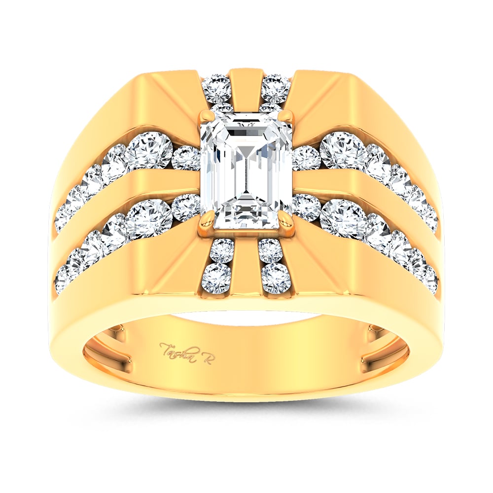 14k 3.00CT Certified Lab Grown Mens Ring
