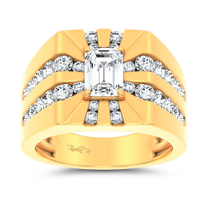 14k 3.00CT Certified Lab Grown Mens Ring