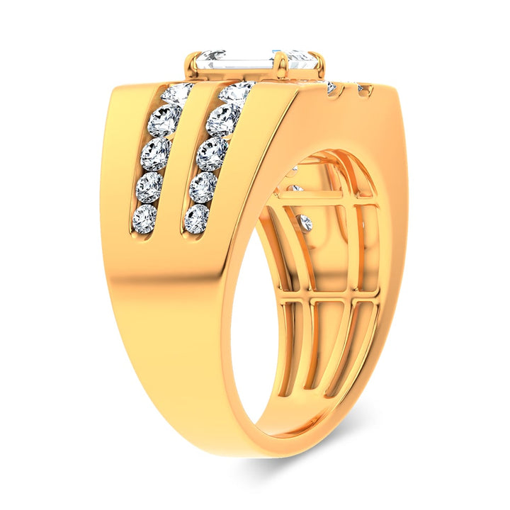 14k 3.00CT Certified Lab Grown Mens Ring