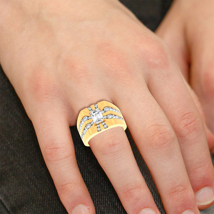 14k 3.00CT Certified Lab Grown Mens Ring