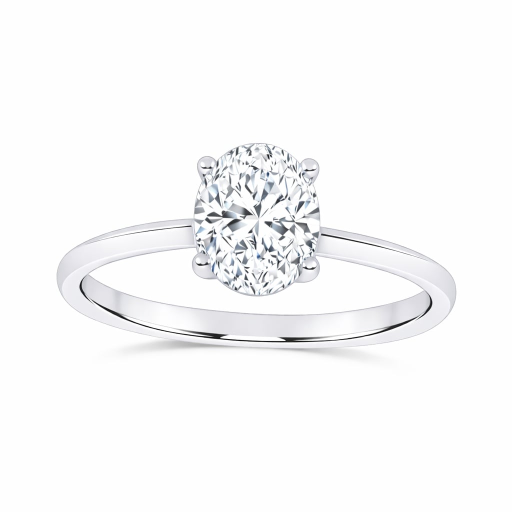 10K 1.00CT  Certified Lab Grown Solitaire Ring