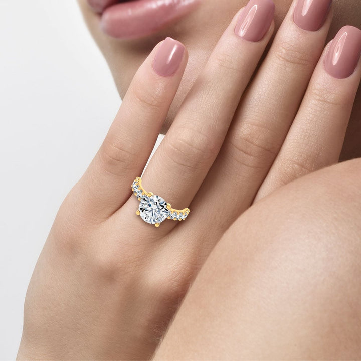 14K 4.20CT Certified Lab Grown Engagement Ring