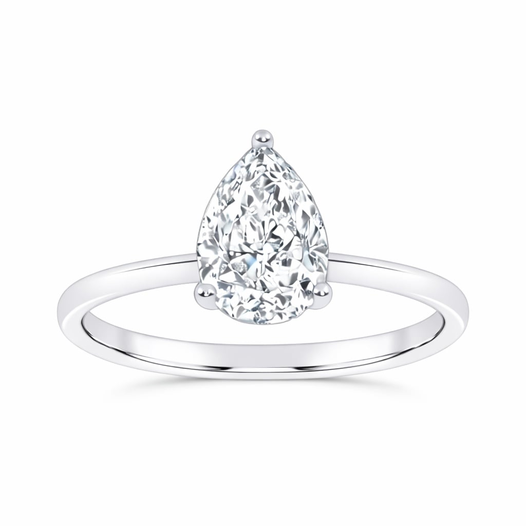 10K 0.50CT  Certified Lab Grown Solitaire Ring