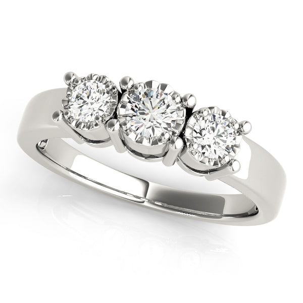 Three Stone Diamond Engagement Ring