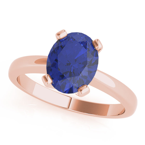 14K Rose Gold Oval Diamond Fashion Ring