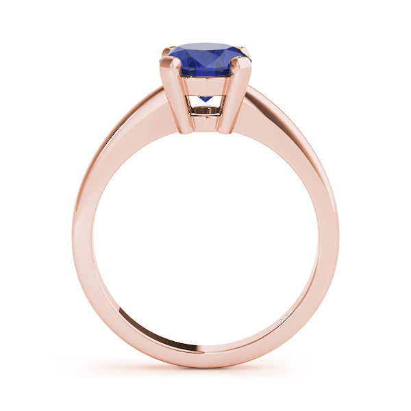14K Rose Gold Oval Diamond Fashion Ring