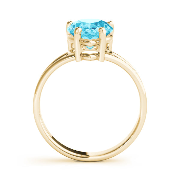 14K Yellow Gold Diamond Fashion Statement Ring