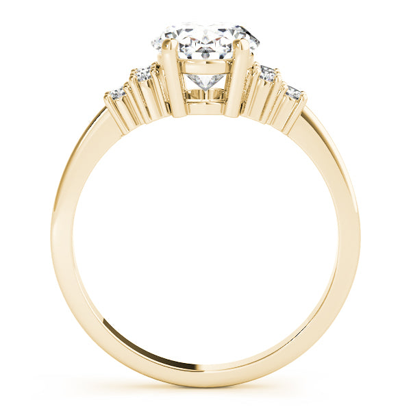 14K Yellow Gold Oval Diamond Fashion Ring