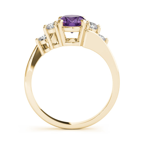 14K Yellow Gold Diamond Fashion Ring