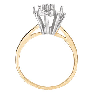 Platinum 1/2 CT Round Diamond Fashion Ring