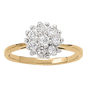 Platinum 1/2 CT Round Diamond Fashion Ring