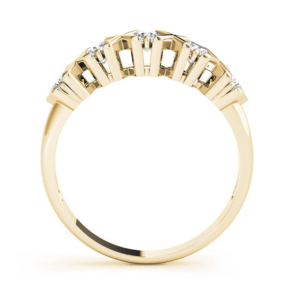 14K Yellow Gold 5-Stone Diamond Wedding Ring