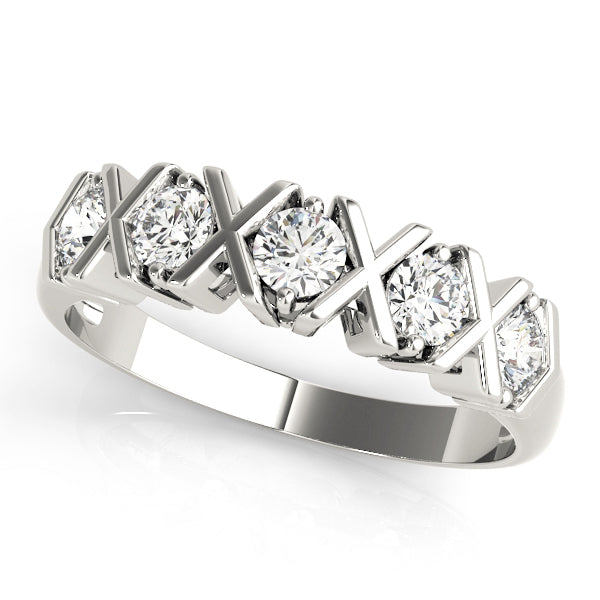 Platinum 1 CT Diamond Multi-Stone Wedding Band