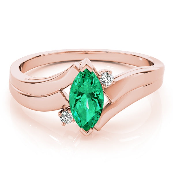 Rose Gold Marquise Diamond Fashion Ring 14K