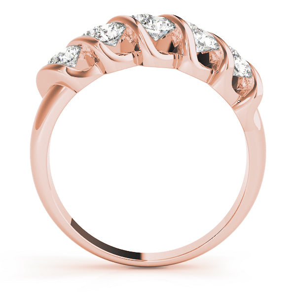 Rose Gold 1/4 CT Diamond Wedding Band