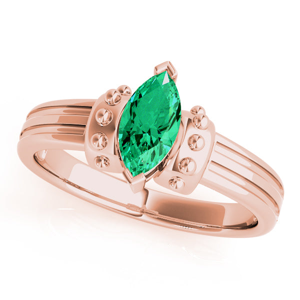 14K Rose Gold Marquise Diamond Fashion Ring