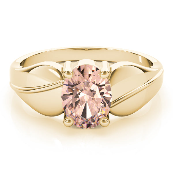 14K Yellow Gold Oval Diamond Ring | 0.68-0.84 CT