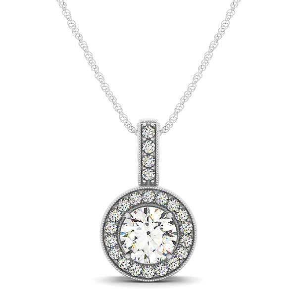 Halo Diamond Pendant