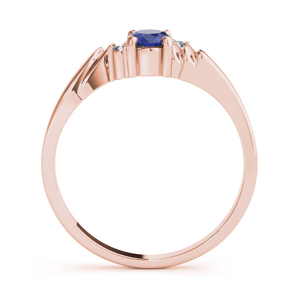 14K Rose Gold Oval Diamond Fashion Ring
