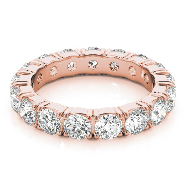 18K Rose Gold 1.5ctw Round Diamond Wedding Ring