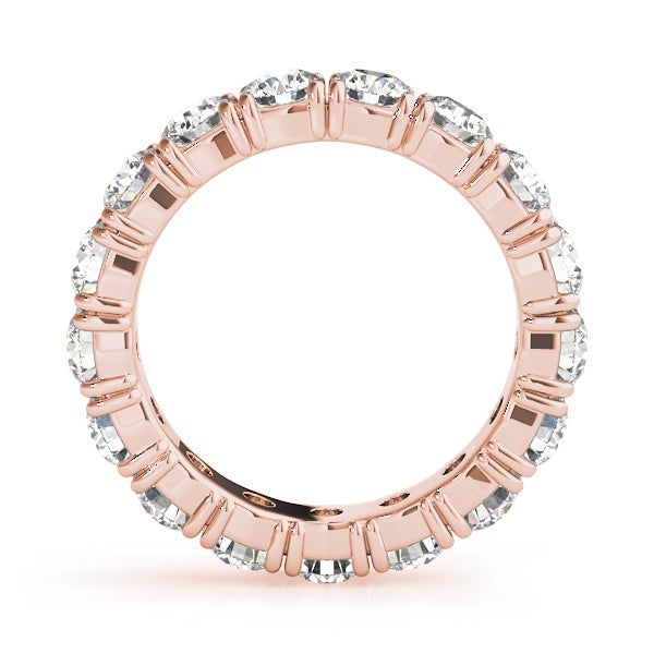 18K Rose Gold 1.5ctw Round Diamond Wedding Ring