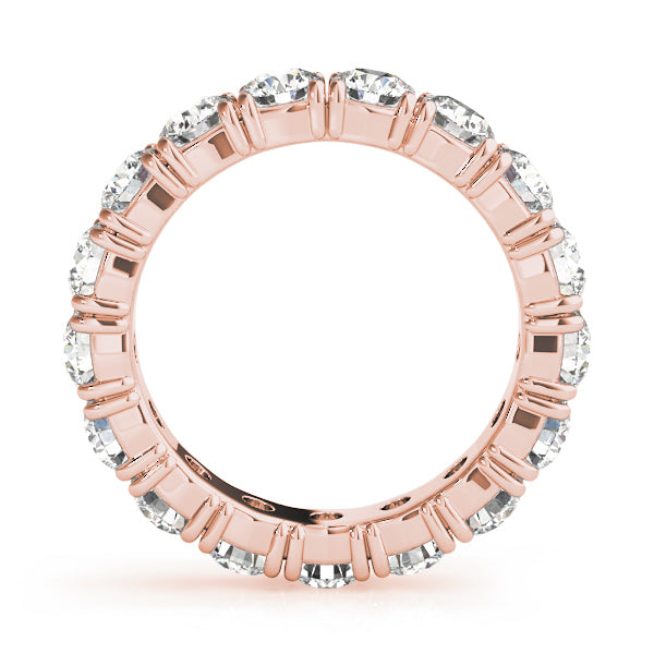 14K Rose Gold Round Diamond Wedding Ring