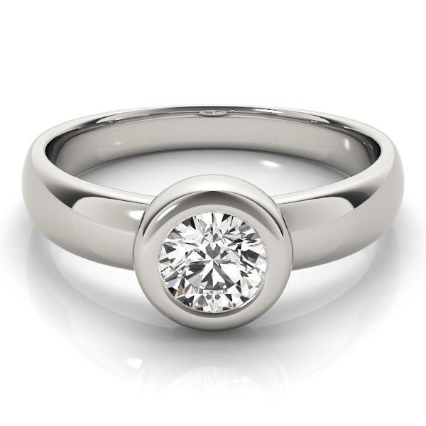 18K White Gold 1ct Diamond Solitaire Engagement Ring