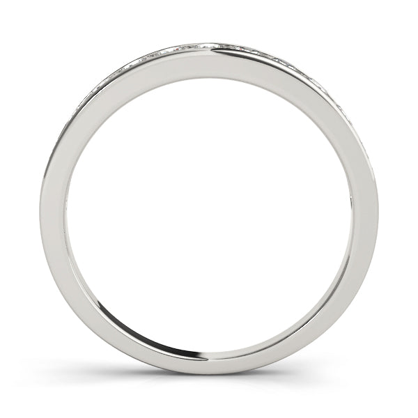 18K White Gold 1 CT Diamond Wedding Band