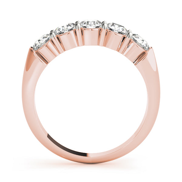 Rose Gold 1 CT Diamond Wedding Band | 18K