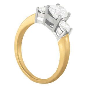 Platinum 0.49 CT Round Diamond Three-Stone Ring