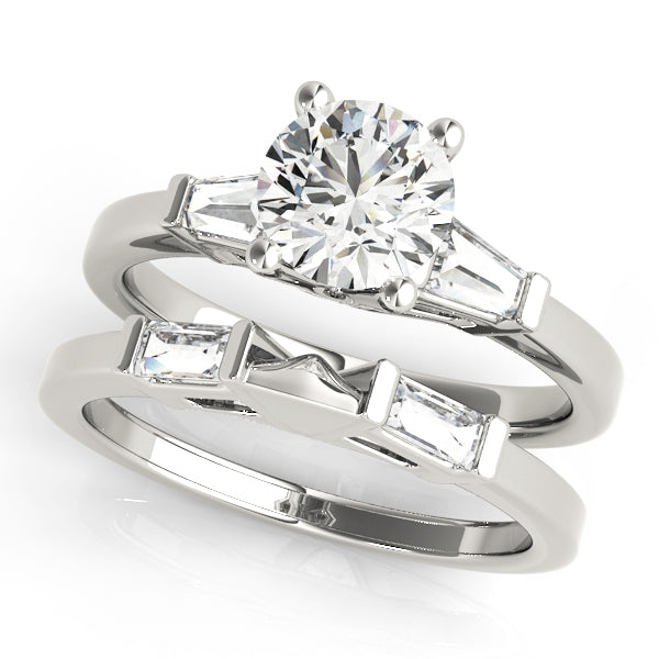 14K White Gold Diamond Engagement Ring 1 ctw