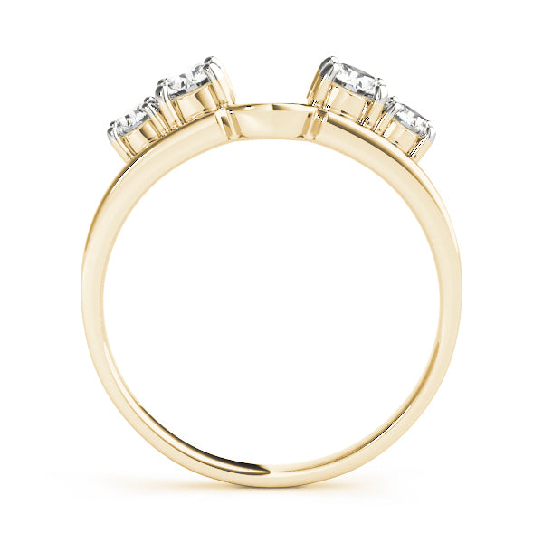 18K Yellow Gold Round Diamond Wedding Ring
