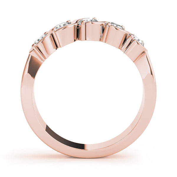 14K Rose Gold Diamond Wedding Ring