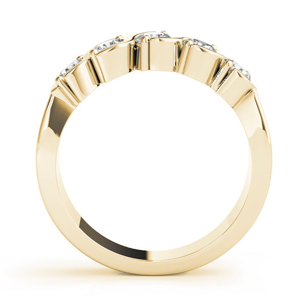 14K Yellow Gold 5-Stone Diamond Wedding Ring