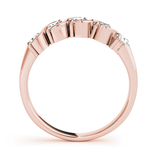 14K Rose Gold 1ctw Diamond Wedding Band