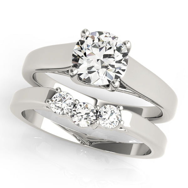 Platinum 1 CT Round Diamond Solitaire Engagement Ring