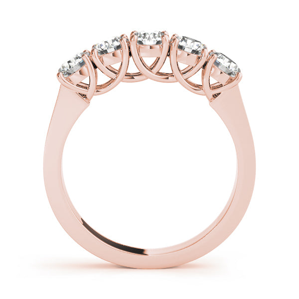 18K Rose Gold 1 ct Diamond Wedding Ring