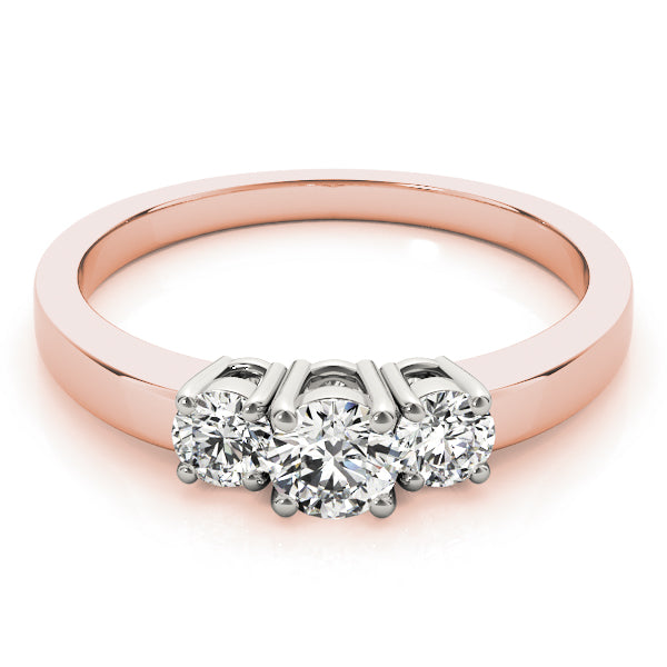 18K Rose Gold 0.5ctw Round Diamond Engagement Ring