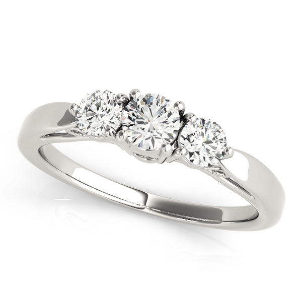 1.26 CT Round Diamond Three-Stone Ring