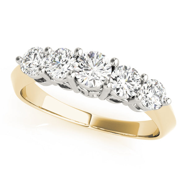 18K Yellow Gold 1 CT Diamond Wedding Band