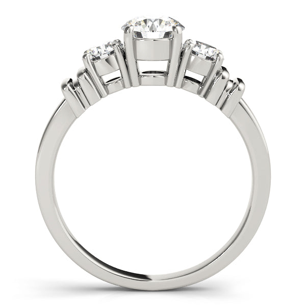 1 Carat Round Diamond Three Stone Ring