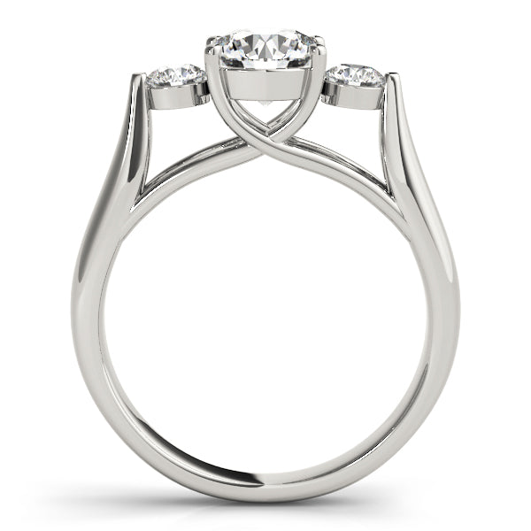 Round Diamond Three-Stone Engagement Ring