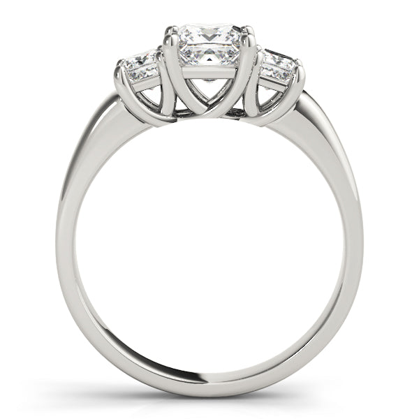 Platinum White Diamond Three Stone Engagement Ring