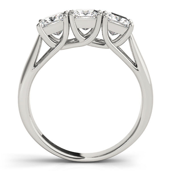 Princess Diamond Three Stone Engagement Ring