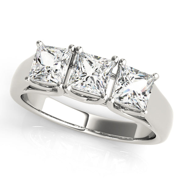 14K White Gold Princess Diamond Engagement Ring